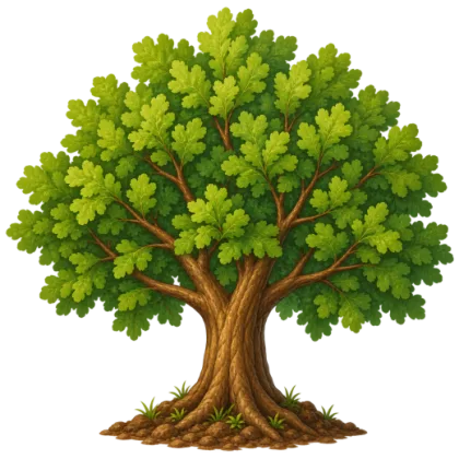 Un roble adulto y frondoso